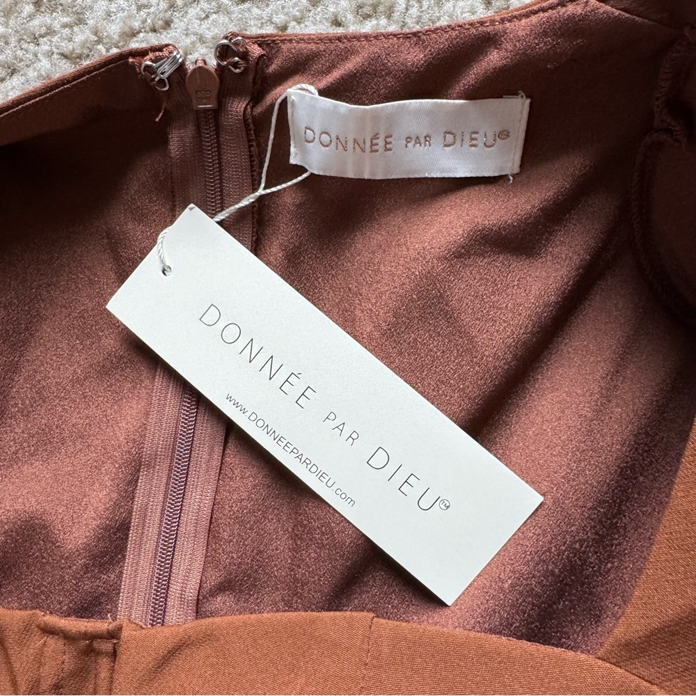Donnee par Dieu Dusk Till Dawn' Bustier Dress Sz S in Chocolate - Picture 13 of 14
